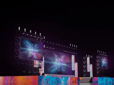 Concert stage 3D 3D model