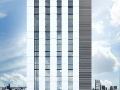 BUILDING FACADE 3D SCENE Free low-poly 3D model