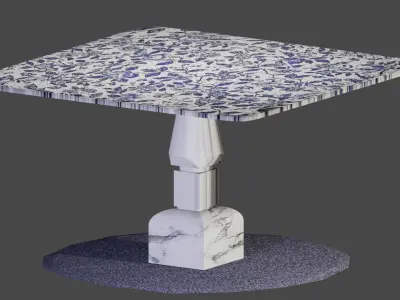 Ceramic table Free low-poly 3D model