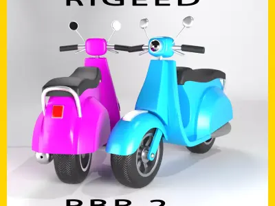 Stylized Cartoon Bike low poly Low-poly 3D model