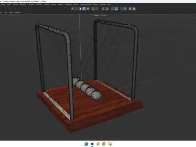 Newtons cradle 3D model