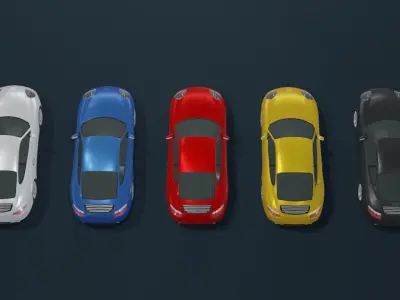 Coupe Car Generic Low-poly 3D model