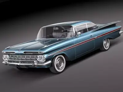 Chevrolet Impala 1959 coupe 3D model