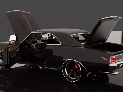 chevrolet Chevelle ss 1967 Low-poly 3D model