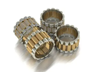 collection men rings 3D print model