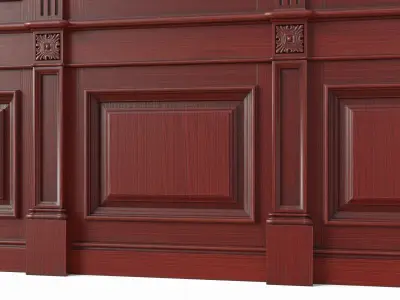 Wooden panel 02 02 3D model
