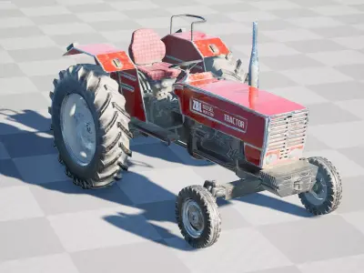 Tractor v1 - Unreal Engine Project Low-poly 3D model