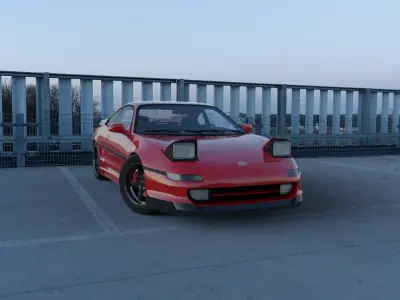 Toyota MR2 SW20 Rev2 Low-poly 3D model