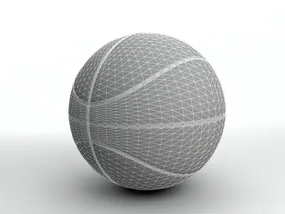 Basketball ball Low-poly 3D model 13