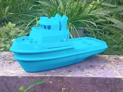 Tugboat miniature for RC 3D print model