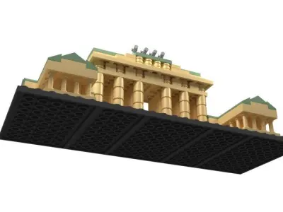 Lego Architecture Brandenburger tor Low-poly 3D model