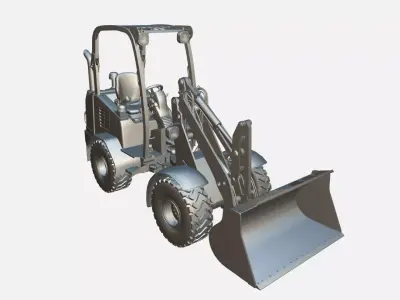 Small Wheel loader Low-poly 3D model