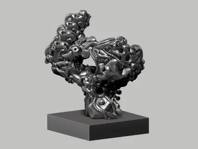 Modern Abstract robotic sculpture 169 3D print model