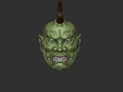 Otoko Ikkaku Sennin mask wizard horn 3D print model