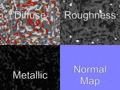 Cartoon School Building with Bell Tower model pack Low-poly 3D model