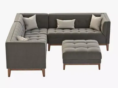 Gus Modern Atwood Corner Sectional Sofa 3D model