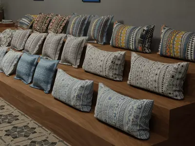 Modern Pillow Collection 3D model