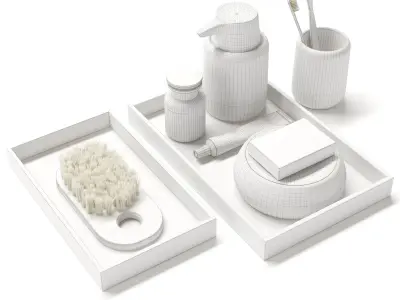 Decorative bathroom set 3D model