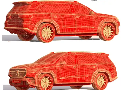 BENZ GLS Low-poly 3D model