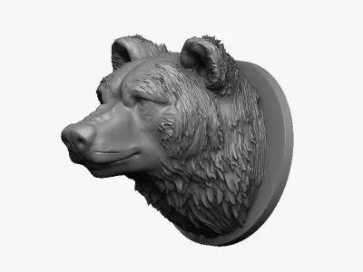 Bear Head 3D print model