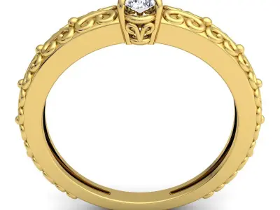 luxury Fancy Ring55 3D print model