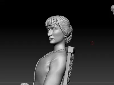 Russian writer poet Anna Akhmatova 3D print model