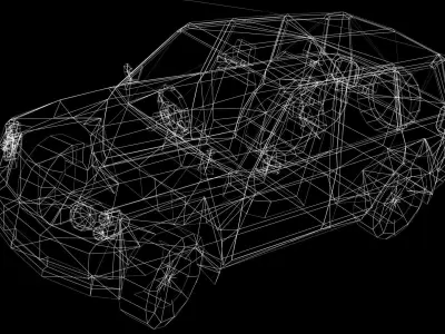 Game Ready Generic SUV Low-poly 3D model