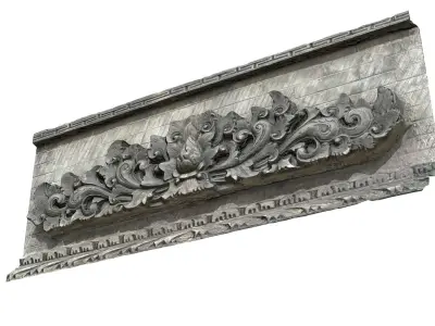 Balinese Wall Barelief Decorative Ornament 3D model