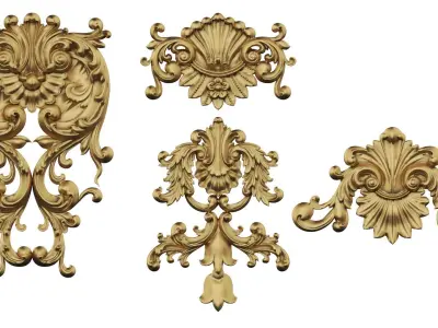 classic wood pattern 3D model