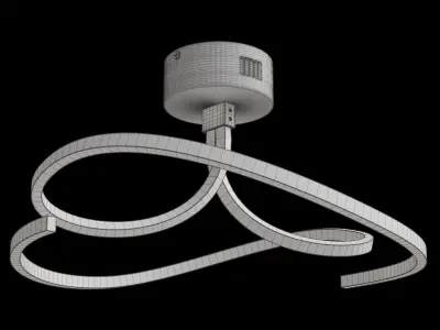 Sculptural Led Flush Fitting Low-poly 3D model