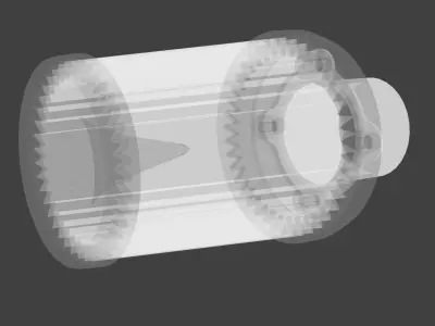 Turbo charger air filter Low-poly 3D model