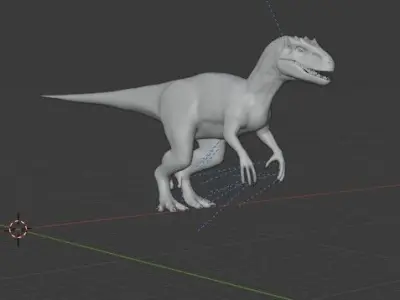 Indominus-Rex t - rex in motion Low-poly 3D model
