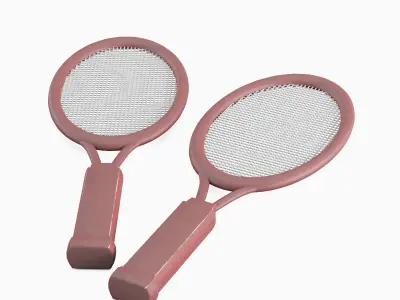 Tennis Racket 06 Low-poly 3D model