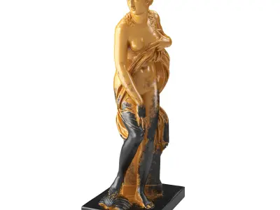 Venus from Waves sculpture Low-poly 3D model