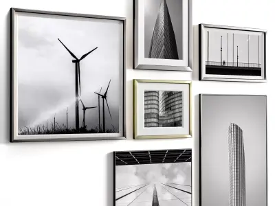 Minimal Photo Frame Set - 18 Low-poly 3D model