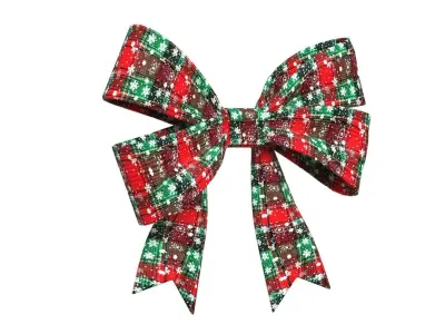 Christmas Bow Ribbon 89 Low-poly 3D model