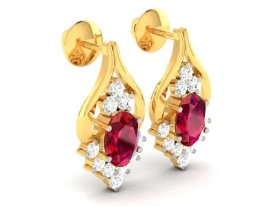 Women earrings 3D print model