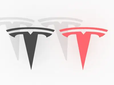 Tesla emblem  Low-poly 3D model