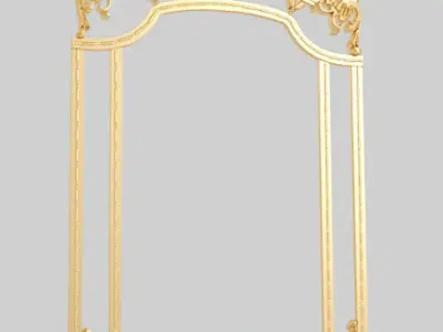 Classic frame of luxurious gold interior inlaid gold leaf CNC 3D model buy