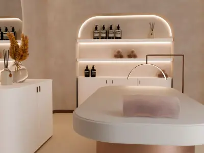 Luxury beauty salon massage room interior Free 3D model