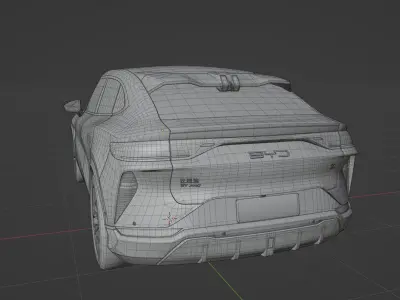 BYD Song L EV 2025  low poly 3D model