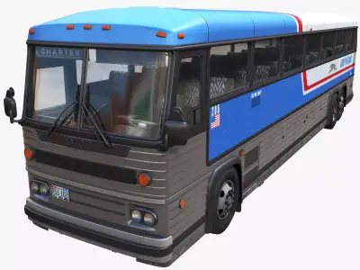 MCI 9 bus 1980 Low-poly 3D model
