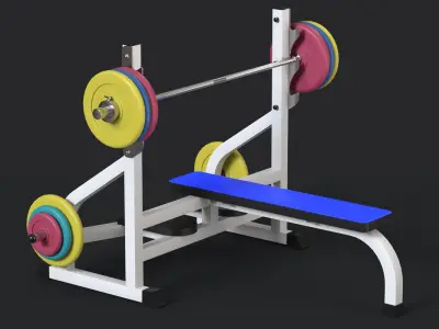 Weight Bench 3D model purchase