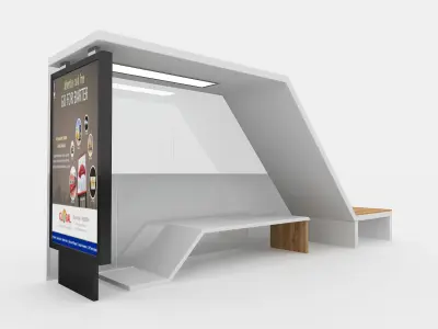 BUS STATION 9 3D model