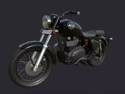 Royal enfield bullet Low-poly 3D model