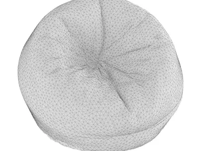 Bean bag basketball ball made of wool 3D model