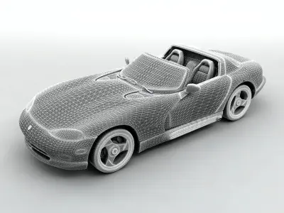 1995 Dodge Viper RT 10 Sports Car 3D model
