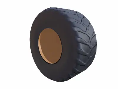 Truck Tyre Low-poly 3D model purchase