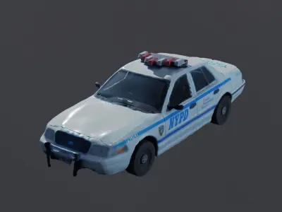 NYPD New York Police Car Low-poly 3D model