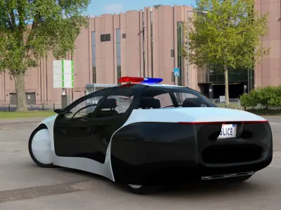 Futuristic Police Car 3D model